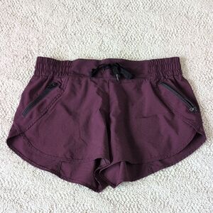 Women's Zyia Maroon Drawstring Active Shorts